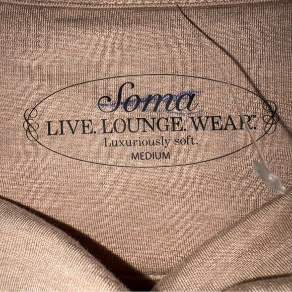 Soma Tan Embellished Tunic Top with Brown Accents - Picture 2 of 6